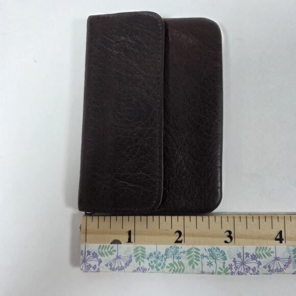 Vintage Small Brown Leather Buxton Wallet Credit Business Card Holder Mini Cash - Picture 8 of 8